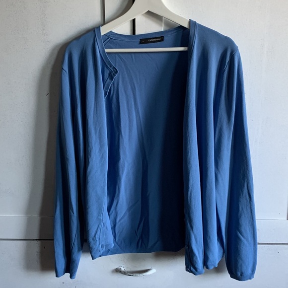 BLUE BUTTON UP CARDIGAN - Picture 4 of 9